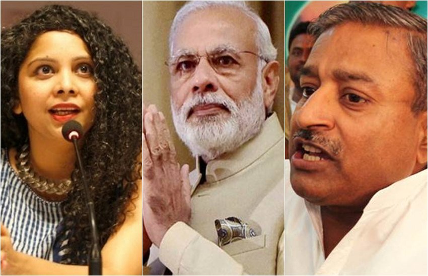 पत्रकार राणा अय्यूब, पीएम नरेंद्र मोदी और विनय कटियार (फाइल/PTI/एक्सप्रेस फोटो)