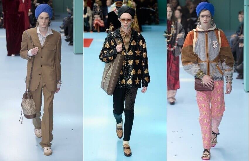 मिलान फैशन वीक में बुधवार (21 फरवरी) को गूची ने सिखों की पगड़ी को फैशन एसेसरी के तौर पर इस्तेमाल किया। (फोटोः टि्वटर) मिलान फैशन वीक में बुधवार (21 फरवरी) को गूची ने सिखों की पगड़ी को फैशन एसेसरी के तौर पर इस्तेमाल किया। (फोटोः टि्वटर)