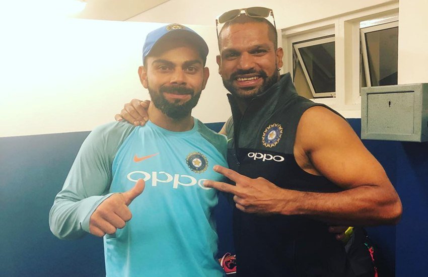 भारतीय क्रिकेट टीम के कप्तान विराट कोहली और क्रिकेटर शिखर धवन (फोटो सोर्स- इंस्टाग्राम/shikhardofficial)