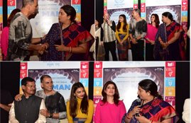 Smriti Irani, Akshay Kumar, Smriti Irani with Akshay Kumar, Smriti Irani in Padman special screening, Smriti Irani Participated in a Panel Discussion on menstrual hygiene awareness, twinkle khanna with Akshay Kumarm padman, radhika apte, enterttainment news, bollywood news, television news, entertainmentnews, enterttainment news, bollywood news, television news, entertainment news
