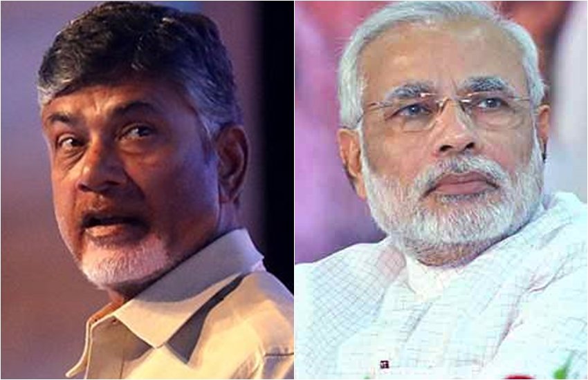 आंध्र प्रदेश के सीएम चंद्रबाबू नायडू और पीएम मोदी की फाइल फोटो।