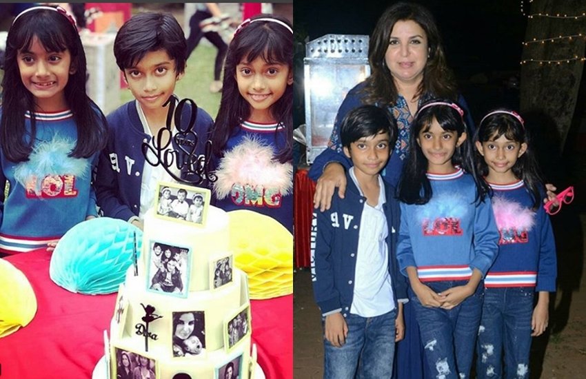 Anya,Czar and Diva, farah khan, Farah Khan triplets' birthday,Javed Akhtar,Priya Dutt,Rajkummar Rao,Sajid Khan, Shirish Kunder