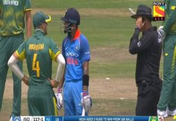 india vs south africa, india vs south africa 2018, india vs south africa 2018 odi, india vs south africa 2018 odi squad, ind vs sa, ind vs sa 2018, ind vs sa 2018 odi, ind vs sa 2nd odi, india vs south africa 2nd odi, india vs south africa 2nd odi match, india vs south africa odi match, india vs south africa latest news, Kohli can't believe it, as the umpires call for lunch