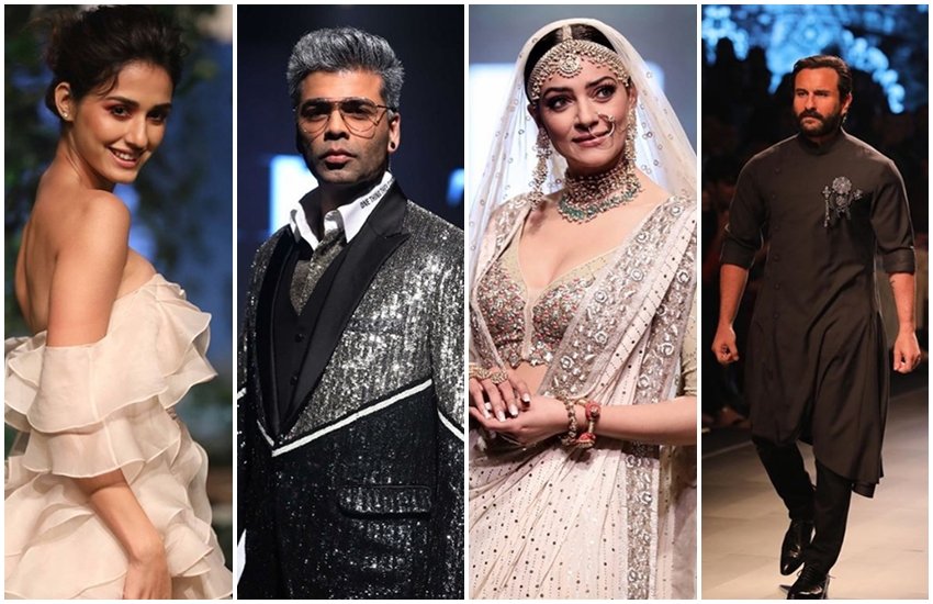 Lakme Fashion Week 2018, Karan Johar, Saif Ali Khan, dia mirza, sushmita sen, tammanna bhatia, disha patani, aditi roy haidari, bollywood celebs walk on ramp in LFW, Lakme Fashion Week 2018 ramp walk, celebs walk on ramp in LFW, entertainment news, bollywood news, bollywood news, entertainment, entertainment news, bollywood news, bollywood news, entertainment news