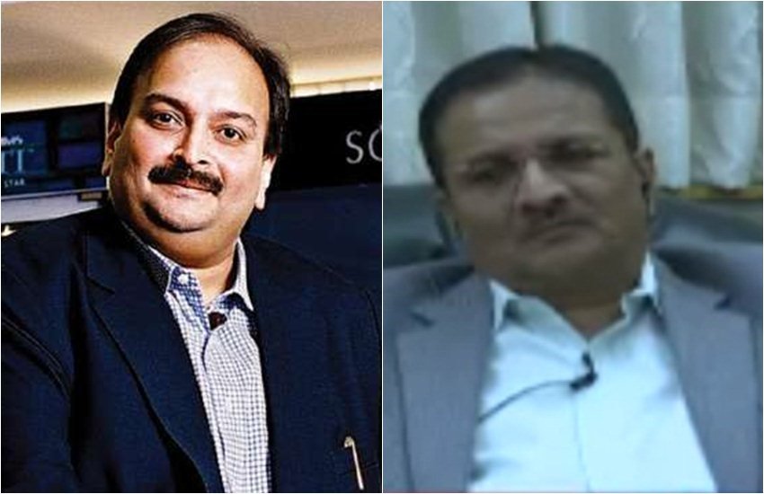 गीतांजलि जूलर्स के मेहुल चौकसी और गुजरात के व्यवसायी दिग्विजय जाडेजा। (फोटो सोर्स: टीवी स्क्रीन शॉट)
