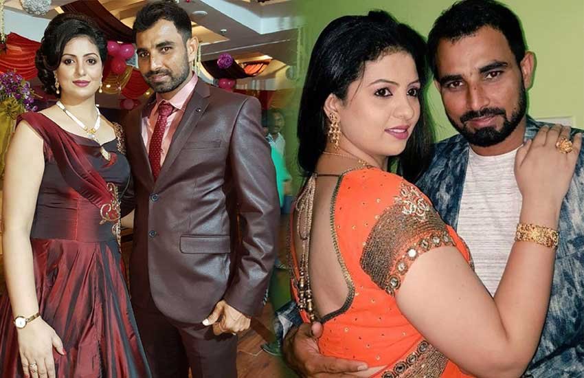 पत्‍नी हसीन जहां के साथ क्रिकेटर मोहम्मद शमी। (File Photos: Instagram/Mohammed Shami)