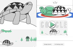 Winter Olympics 2018: विंटर ओलंपिक पर Google ने बनाया Doodle, हाई स्पीड में दौड़ता नजर आया कछुआ
