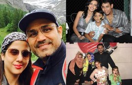 shahid afridi with nadia afridi, Nilanka married to Sri Lankan cricketer Tilakratne Dilshan, virender sehwag, sehwag twitter, virender sehwag wife, Saeed Anwar with, murali vijay with nikita, Shahid afridi, Sports gallery, jansatta gallery