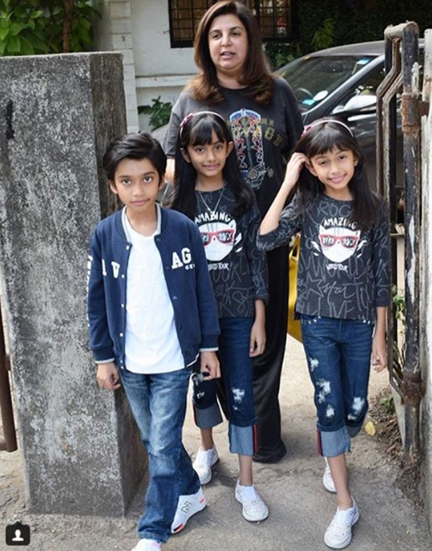 Anya,Czar and Diva, farah khan, Farah Khan triplets' birthday,Javed Akhtar,Priya Dutt,Rajkummar Rao,Sajid Khan, Shirish Kunder