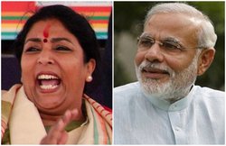 कांग्रेसियों ने किया दस सिर वाले पीएम नरेंद्र मोदी की तस्वीर के साथ प्रदर्शन, की नाक काटने की कोशिश