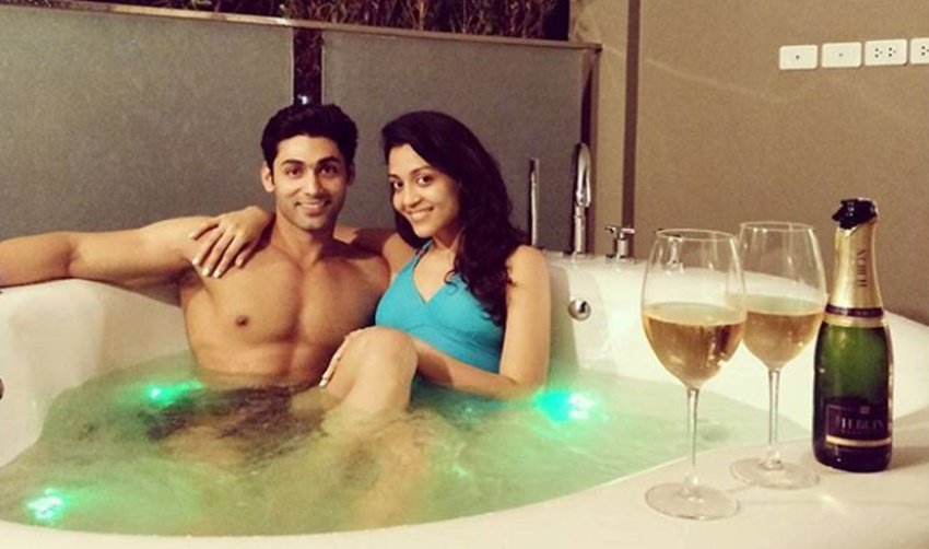 Ruslaan Mumtaz, actor Ruslaan Mumtaz, Ruslaan Mumtaz photos, Ruslaan Mumtaz, Balika Vadhu Actor Ruslaan Mumtaz, Ruslaan Mumtaz Nirali Mehta, Ruslaan Mumtaz wife Nirali Mehta, Nirali Mehta birthday, Nirali Mehta and Ruslaan Mumtaz in bath tub, instagram, Ruslaan Mumtaz in Thailand, Ruslaan Mumtaz COSY IN A BATHTUB with nirali, television, entertainment, jansatta