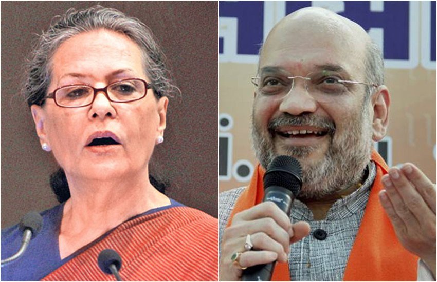 सोनिया गांधी और अमित शाह (एक्सप्रेस फोटो/पीटीआई फोटो)