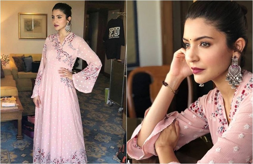 Anushka Sharma, anushka sharma posted a picture, anushka sharma in instagram, anushka sharma wore pink maxi dress, people says looking beautiful anushka bhabhi ji, television news, bollywood news, entertainment news