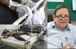 यूपी: अस्पताल वालों ने बिस्तर से बांधे घायलों के हाथ-पैर, बाद में दी सफाई, गिरने से रोकने के लिए किया