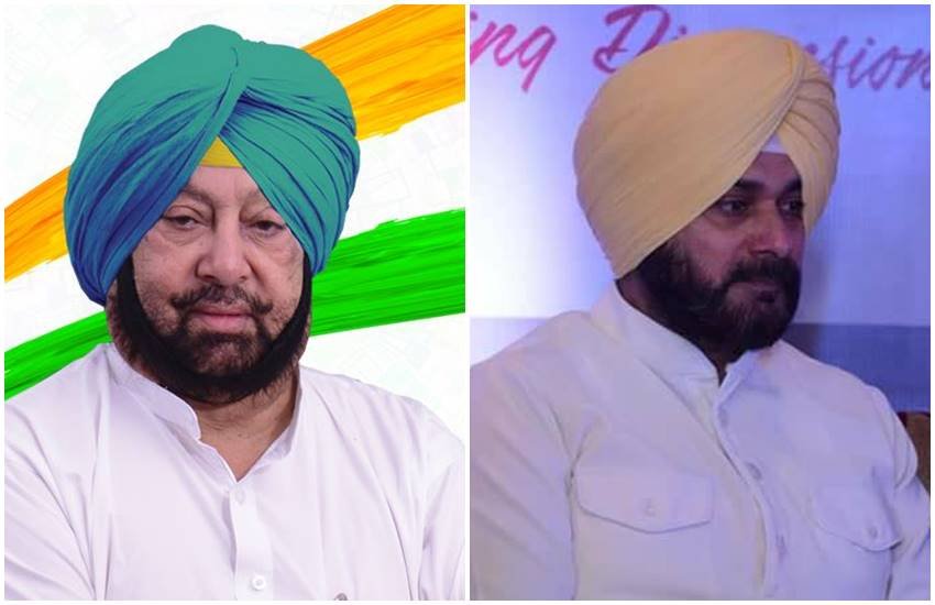 पंजाब के मुख्यमंत्री कैप्टन अमरिंदर सिंह और कांग्रेस नेता नवजोत सिंह सिद्धू की फाइल फोटो। (सोर्स- फेसबुक)