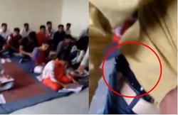 यूपी: कमर में पिस्तौल खोंस छात्रों को करा रहे नकल, वीडियो वायरल