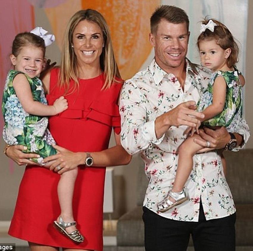 David Warner with Candice Warner