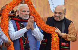 Narendra Modi with Amit shah