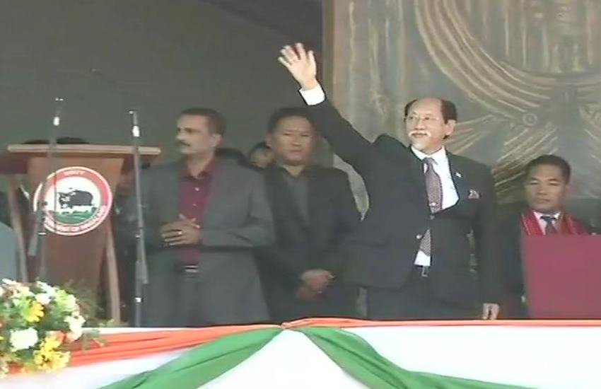 नेफ्यू रियो ने ली नागालैंड के मुख्यमंत्री की शपथ (फोटो सोर्स- एएनआई ट्विटर)