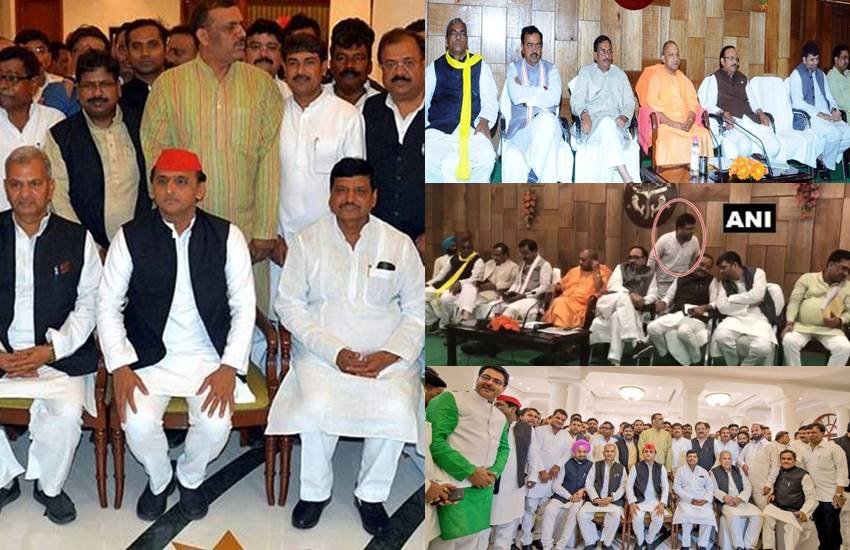 उत्तर प्रदेश में गुरुवार (23 मार्च) को राज्यसभा की 10 सीटों के लिए चुनाव होने जा रहे हैं। 10 सीटों पर होने वाले चुनाव में बीजेपी के 8 प्रत्याशियों की जीत तय मानी जा रही है, जबकि एसपी अपने एक उम्मीदवार को राज्यसभा भेजेगी। बाकी बची एक सीट पर बीजेपी के अनिल अग्रवाल और बीएसपी के भीमराव अंबेडकर के बीच मुकाबला है। एसपी इस सीट के लिए बीएसपी का समर्थन कर रही है। चुनाव को लेकर राजनीतिक दलों के भीतर सरगर्मी बढ़ गई है। बीजेपी और समाजवादी पार्टी अपने-अपने विधायकों की बैठक करने और चुनावी रणनीति बनाने में जुट गई है। इसी कड़ी में बुधवार को यूपी के सीएम योगी आदित्यनाथ ने 'चाय पर चर्चा' और पूर्व सीएम अखिलेश यादव ने 'डिनर डिप्लोमेसी' का सहारा लिया। योगी की बैठक में हाल में बीजेपी में शामिल हुए नरेश अग्रवाल के बेटे और सपा के बागी विधायक नितिन अग्रवाल पहुंचे थे। वहीं, अखिलेश यादव की पार्टी में पिता मुलायम सिंह यादव के अलावा चाचा शिवपाल, डिंपल यादव और जया बच्चन समेत कई समाजवादी नेता शामिल हुए।