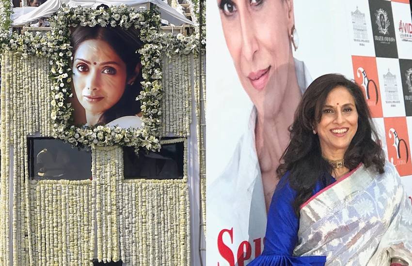 shree devi funeral photos, shree devi, shree devi funeral, Shobhaa De, Shobhaa De tweet, Shobhaa De on Sridevi
