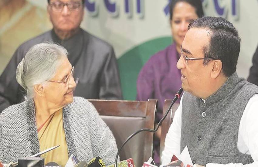 पूर्व सीएम शीला दीक्षित के साथ अजय माकन। (फाइल फोटो)