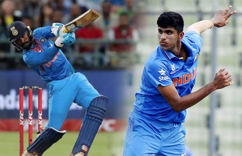दिनेश कार्तिक और वॉशिंगटन सुंदर।