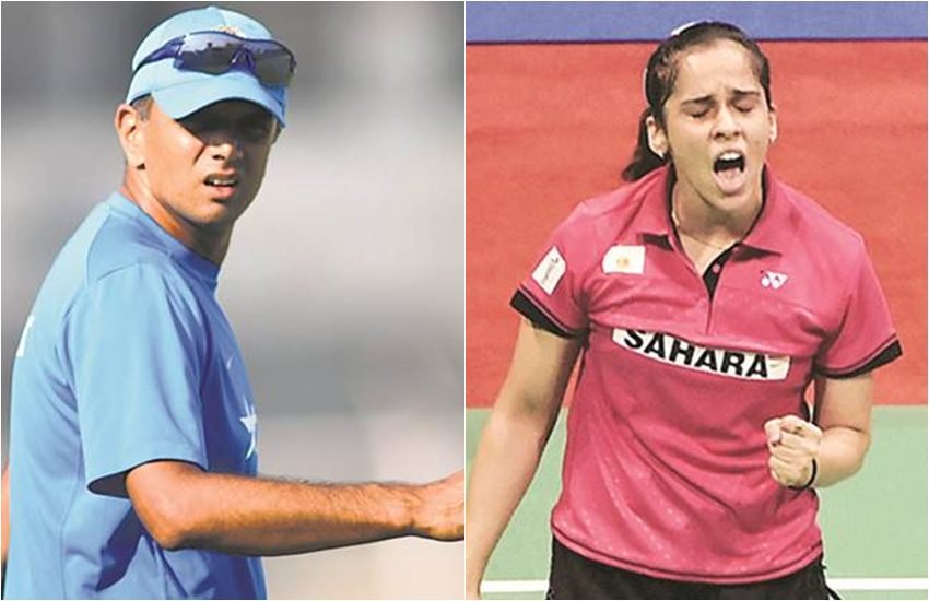राहुल द्रविड़ और साइना नेहवाल। (फोटो सोर्स: एक्सप्रेस आर्काइव)