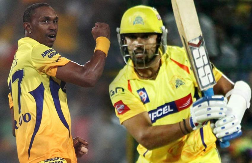 ड्वेन ब्रावो और मुरली विजय।