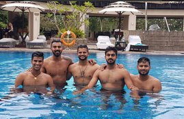 Indian Cricketers, Indian Cricketers in gym, Indian Cricketers swimming, Indian Cricketers video, Indian Cricketers funny video, Indian Cricketers viral video, Suresh Raina, K L Rahul, Cricketers in Gym, Sport news