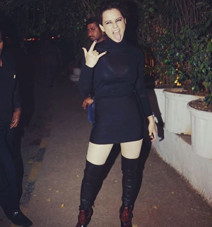 Kangana Ranaut, Kangana Ranaut crazy look, Kangana Ranaut bold look, Kangana Ranaut party look, Kangana Ranaut film, Kangana Ranaut, Rajkummar Rao, Actor Rajkummar Rao, actress Kangana Ranaut, Kangana Ranaut film mental hai kya, mental hai kya film, mental hai kya, Kangana Ranaut, First Look, mental hai kya first look, Ekta Kapoor, bollywood, entertainment, jansatta