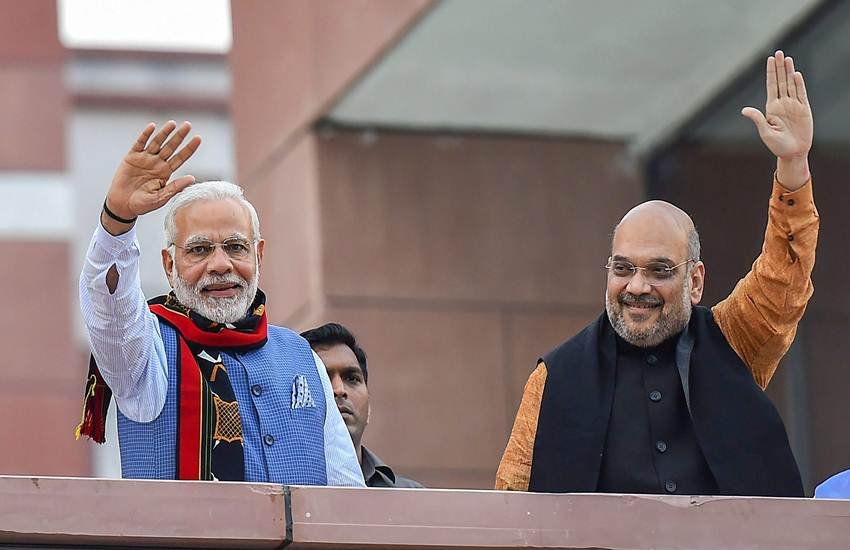 Narendra Modi with amit shah