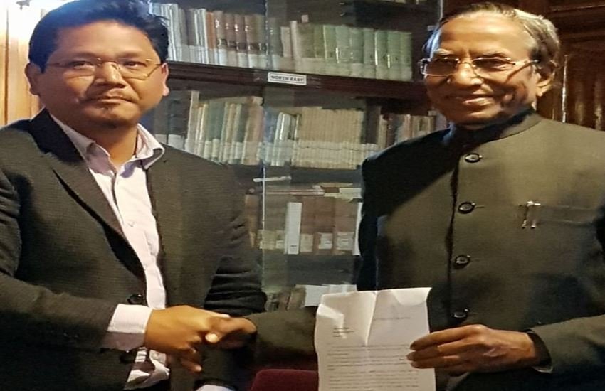 Conrad Sangma, conrad sangama, Meghalaya, Meghalaya governor, Governor Ganga Prasad, meghalaya cm conrad sangma, who is conrad sangama, NPP, Former Lok Sabha speaker PA Sangama's son, hindi news, news in Hindi, Jansatta