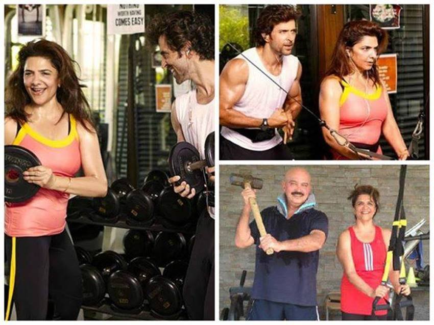 Hrithik Roshan, Hrithik Roshan mom, Hrithik Roshan family, Hrithik Roshan pics, Hrithik Roshan photos, Hrithik Roshan pictures, Pinky Roshan, Pinky Roshan pics, Pinky Roshan photos, Pinky Roshan pictures, Pinky Roshan in gym, Pinky Roshan gym pics, Weightlifting At Age of 65, Hrithik Roshan Mom Pinky Roshan, Pinky Roshan is Doing, photo gallery
