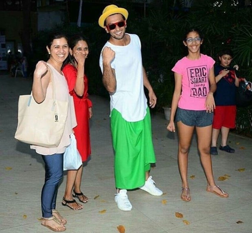 Ranveer Singh, actor Ranveer Singh, bollywood actor Ranveer Singh, Ranveer Singh photos, Ranveer Singh instagram, Ranveer Singh crazy look, Ranveer Singh in green lungi, Ranveer Singh lungi, Ranveer Singhlime lungi, Ranveer Singh lungi avtaar, Ranveer Singh on womens day, Ranveer Singh look, Ranveer Singh bold look, Ranveer Singh gully boy, Ranveer Singh film, Ranveer Singh latest picture, Ranveer Singh, padmaavat actor, entertainment, jansatta