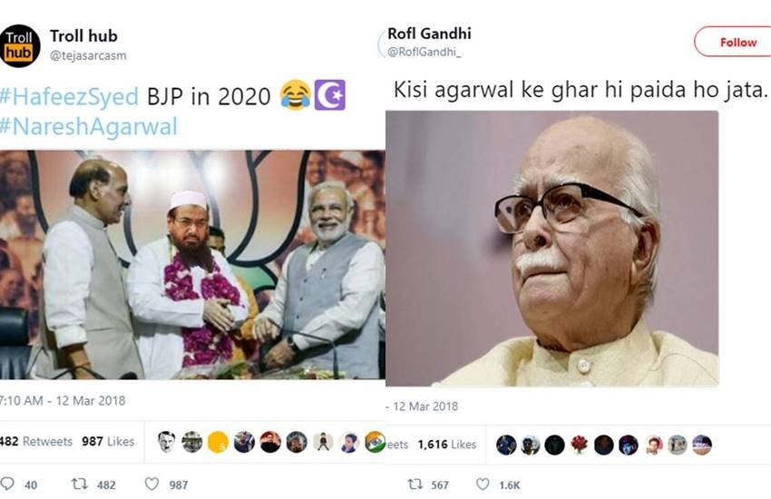 Naresh Agarwal, Naresh Agarwal in bjp, Naresh Agarwal trolls, Naresh Agarwal party, Trolling BJP, Social Media Users, Social Media Users on bjp, Social Media Users on naressh agarwal, Trolling For Inducting Naresh Agarwal, Social Media, Social Media comments, BJP massively trolled, trolled over naresh, photo gallery