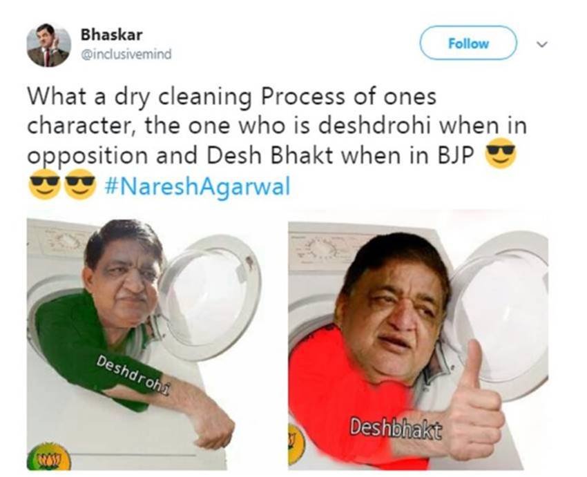 Naresh Agarwal, Naresh Agarwal in bjp, Naresh Agarwal trolls, Naresh Agarwal party, Trolling BJP, Social Media Users, Social Media Users on bjp, Social Media Users on naressh agarwal, Trolling For Inducting Naresh Agarwal, Social Media, Social Media comments, BJP massively trolled, trolled over naresh, photo gallery