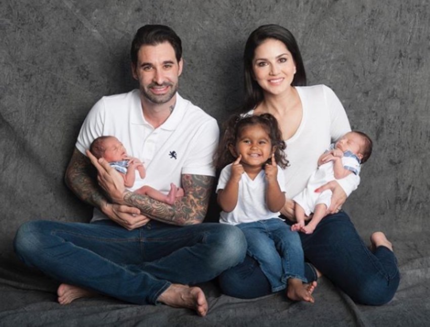 "sunny leone, sunny leone kids, sunny leone three kids, sunny leone new born, sunny leone sons, sunny leone family photo, sunny leone family, sunny leone news, asher singh weber, noah singh weber, nisha kaur weber, sunny leone photo, sunny leone husband, daniel weber, daniel weber sunny