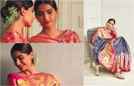 sonam kapoor, sonam kapoor in desi avtaar, sonam wore traditional sarees, sonam kapoor wore a kanjivaram saree, sonam kapoor, see beautiful pictures of sonam kapoor, veere di wedding actress sonam kapoor, sonam kapoor, entertainment news, bollywood new, television news, entertainment news, bollywood new, television news