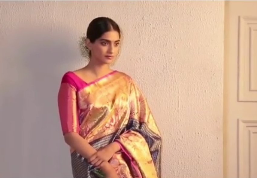 sonam kapoor, sonam kapoor in desi avtaar, sonam wore traditional sarees, sonam kapoor wore a kanjivaram saree, sonam kapoor, see beautiful pictures of sonam kapoor, veere di wedding actress sonam kapoor, sonam kapoor, entertainment news, bollywood new, television news, entertainment news, bollywood new, television news