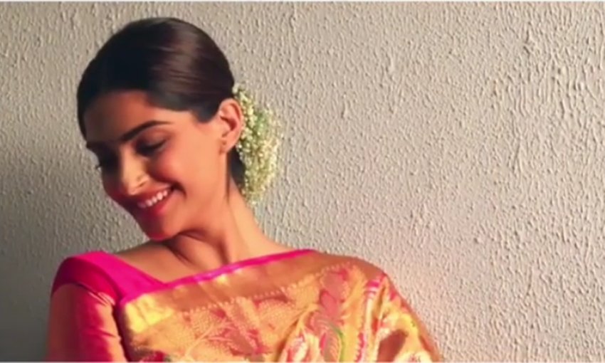 sonam kapoor, sonam kapoor in desi avtaar, sonam wore traditional sarees, sonam kapoor wore a kanjivaram saree, sonam kapoor, see beautiful pictures of sonam kapoor, veere di wedding actress sonam kapoor, sonam kapoor, entertainment news, bollywood new, television news, entertainment news, bollywood new, television news