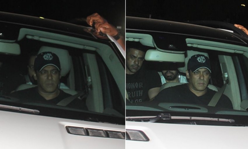 Salman Khan Back Home, Daisy shah, Huma, Katrina kaif, Saqib Reach to meet salman khan, salman in Galaxy apartment, salman in mumbai see pictures of Salman Khan, blackbuck poaching case, salman returns home Katrina Kaif, Daisy Shah, Huma Qureshi, Saqib Saleem and Ramesh Taurani, stars reach to meet Race 3 superstar, katrina kaif reach to meet salman khan, entertainment news, bollywood news, television news, entertainment news