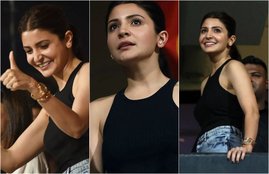 IPL, Anushka Sharma sending love, ANUSHKA SHARMA flying kiss to husband Virat Kohli, ANUSHKA IN Indian Premier League, see pictures OF ANUSHKA, ipl, ipl 2018, ipl 2018 time table, mi team 2018 players list, csk team 2018 players list, mi team 2018 squad, mi vs csk, ipl 2018 schedule, ipl 2018 team, ipl team 2018, ipl team 2018 players list, ipl scehdule 2018, ipl time table 2018, ipl team players list 2018