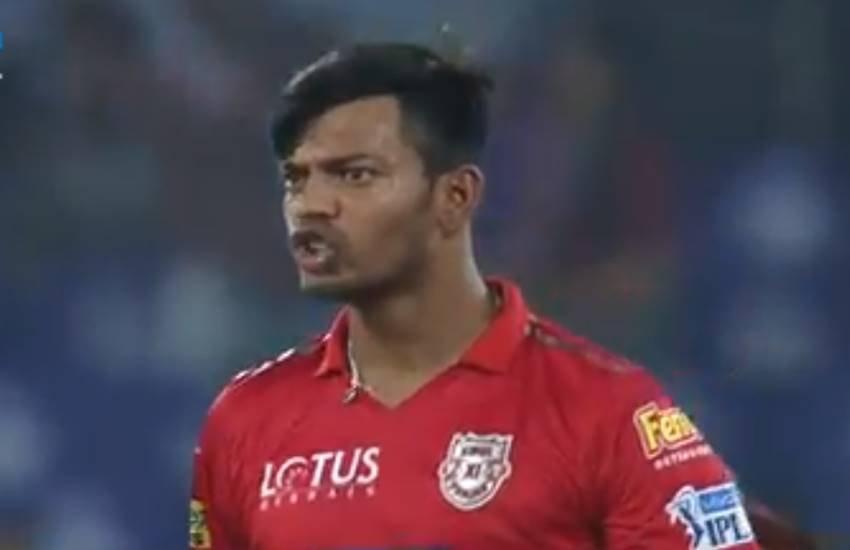 मैच के दौरान किंग्स इलेवन पंजाब के तेज गेंदबाज अंकित राजपूत। (फोटो सोर्स- स्क्रीनशॉट)