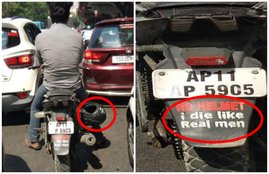 Hyderabad, Hyderabad traffic police, Hyderabad bike man, Hyderabad bikers, helmet, wear helmet, no helmet, Hindi news, News in Hindi, Jansatta