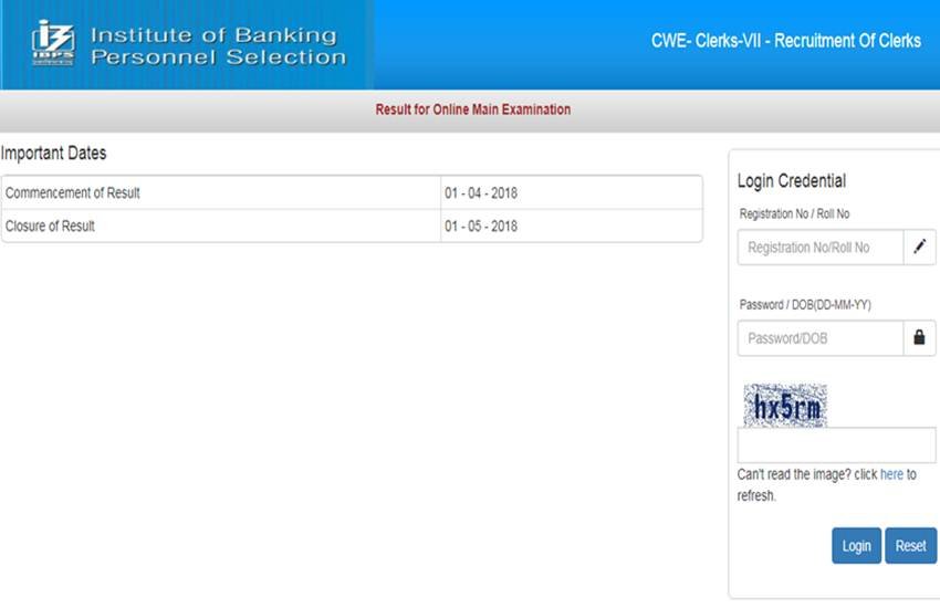 ibps, ibps clerk, ibps clerk result, ibps.in, www.ibps.in, ibps clerk mains, ibps clerk mains result, ibps clerk result 2018
