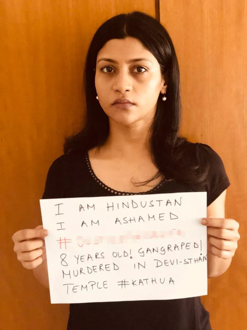 Kathua Rape, Kathua Jammu, Kathua Protest, Sonam Kapoor, Konkona Sen Sharma, Kalki Koechlin, Vishal Dadlani, Shruti Seth, Swara Bhaskar, Gul Panag