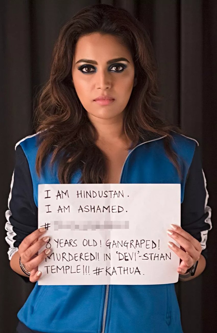 Kathua Rape, Kathua Jammu, Kathua Protest, Sonam Kapoor, Konkona Sen Sharma, Kalki Koechlin, Vishal Dadlani, Shruti Seth, Swara Bhaskar, Gul Panag