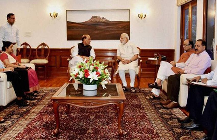 मोदी सरकार की कैबिनेट की बैठक के दौरान का दृश्य। (फाइल फोटो) 