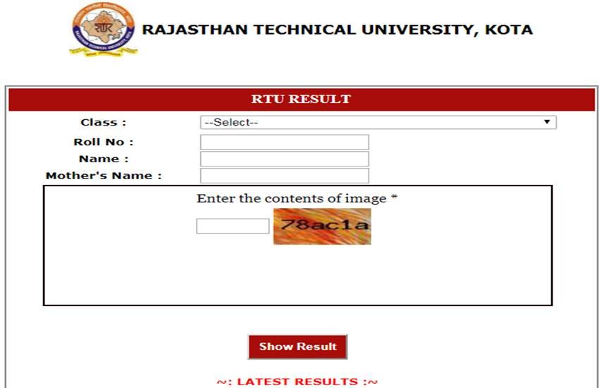 RTU Result 2018, RTU Result, www.esuvidha.info, rtu.ac.in result 2017, ecb, esuvidha.com, rjlive.in, indiaresult,rajasthan technical university result, rajasthan technical university (RTU),